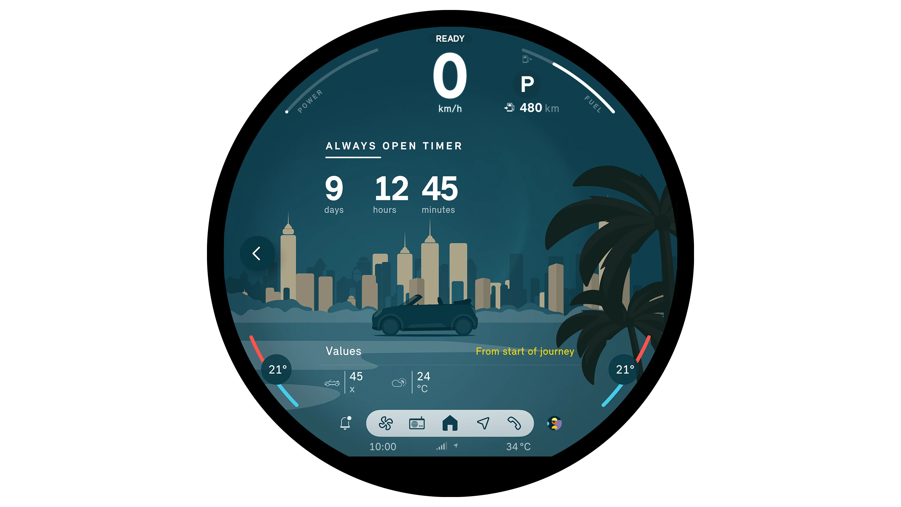 MINI Cabrio – appen always open timer