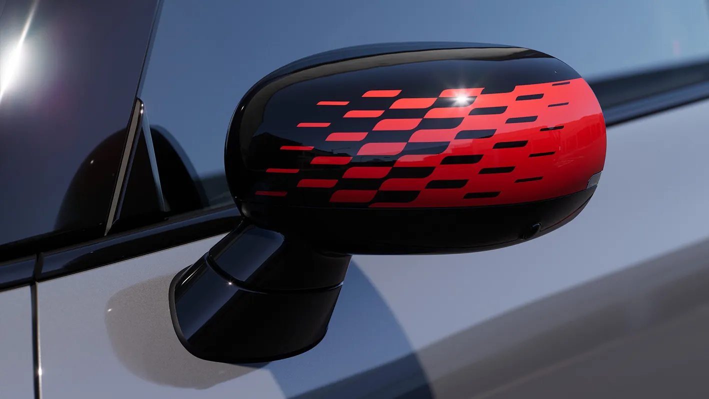 MINI John Cooper Works backspegelkåpa i John Cooper Works Chili Red.