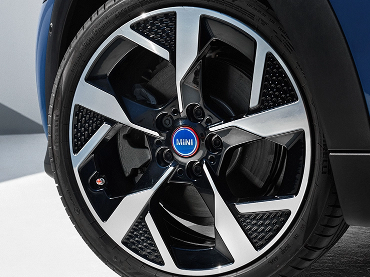 Detaljvy av MINI Cooper Oxford Edition.
