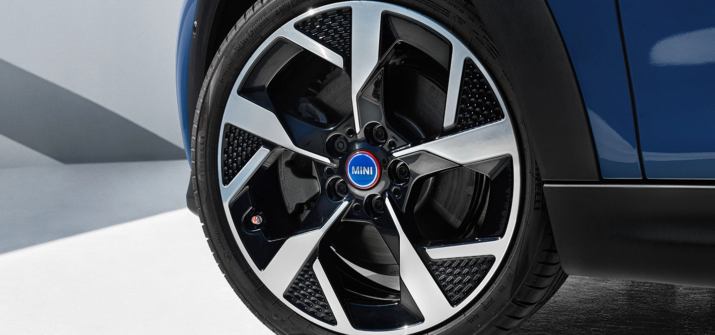 Detaljvy av MINI Cooper Oxford Edition.
