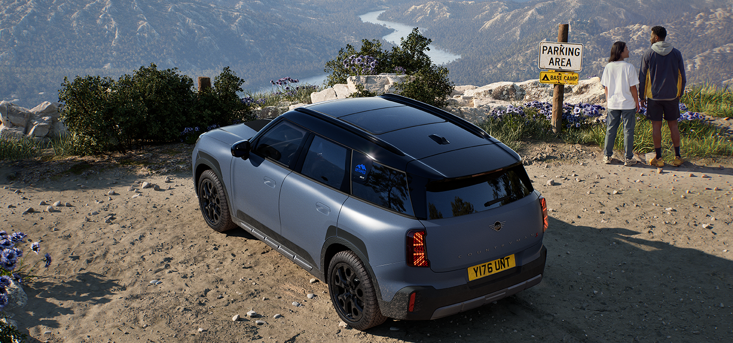 Vy ovanifrån på MINI Countryman Untamed Edition.