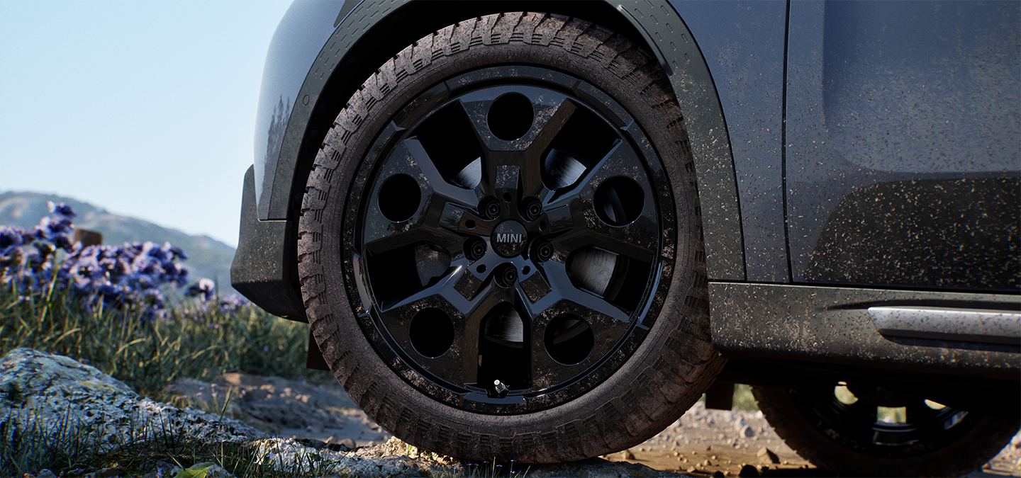 Bild på hjulen till MINI Countryman Untamed Edition.