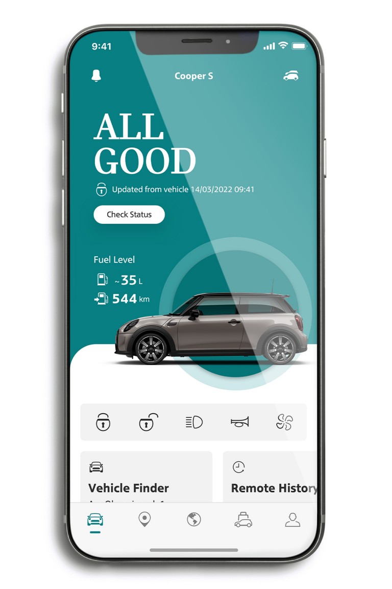 MINI Connected – MINI Appen – fliken fordon