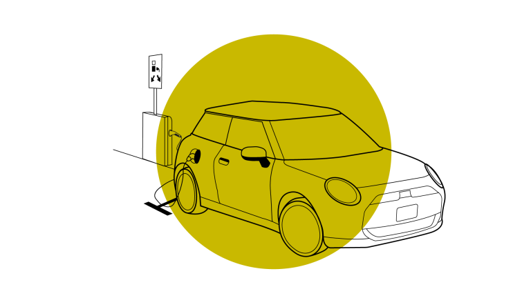 MINI E-mobilitet – laddning – parkeringsplatser