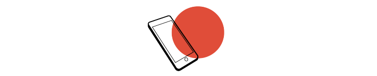Mobiltelefon över en röd cirkel – en MINI serviceikon
