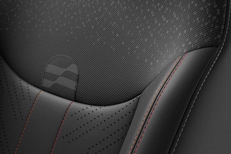 MINI Cooper SE – galleri interiör – klädsel i JCW-stil