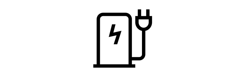 Helt elektriska MINI Countryman - laddning - ikon för laddstation